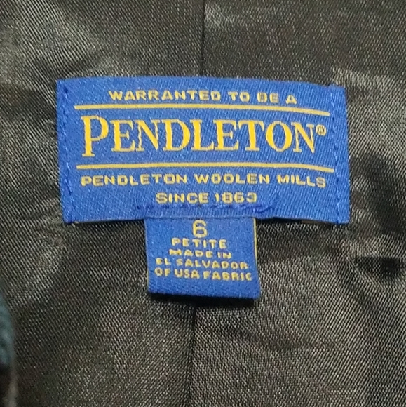 Pendleton 100% Virgin Wool Tartan Plaid Blazer 6P - Picture 6 of 7